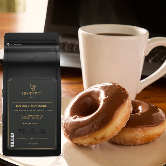 Boston Creme Donut - Lifeboost Coffee