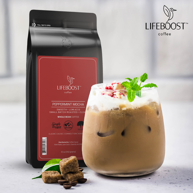 Pure Flavor Peppermint Mocha Lifeboost Coffee