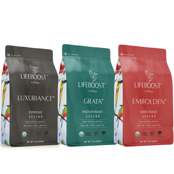 Signature Bundle - Medium, Dark, & Espresso Roasts - Lifeboost Coffee