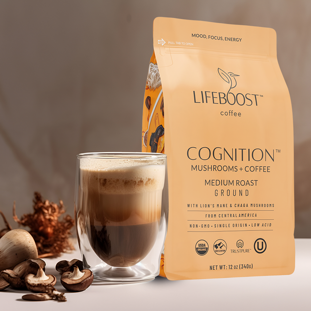 Cognition Mushroom Ground coffee - Lifeboost Coffee