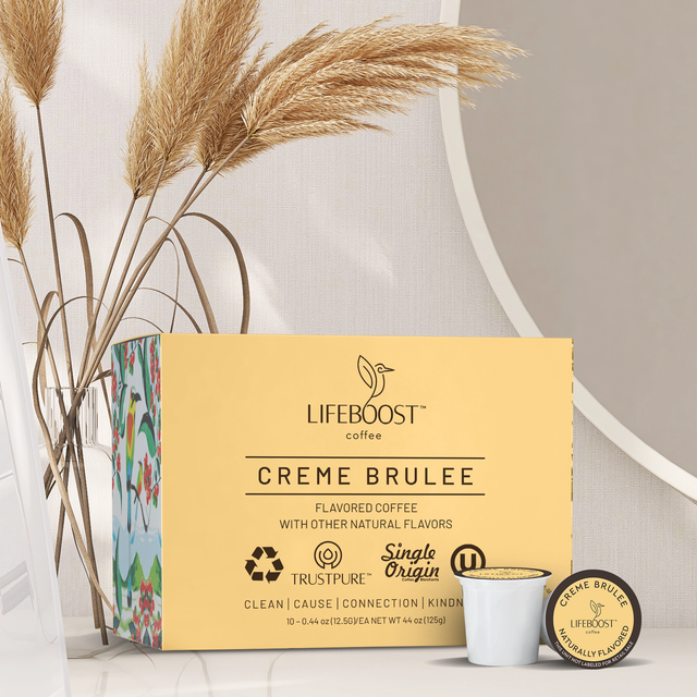 Crème Brulee Coffee Pods - Lifeboost Coffee