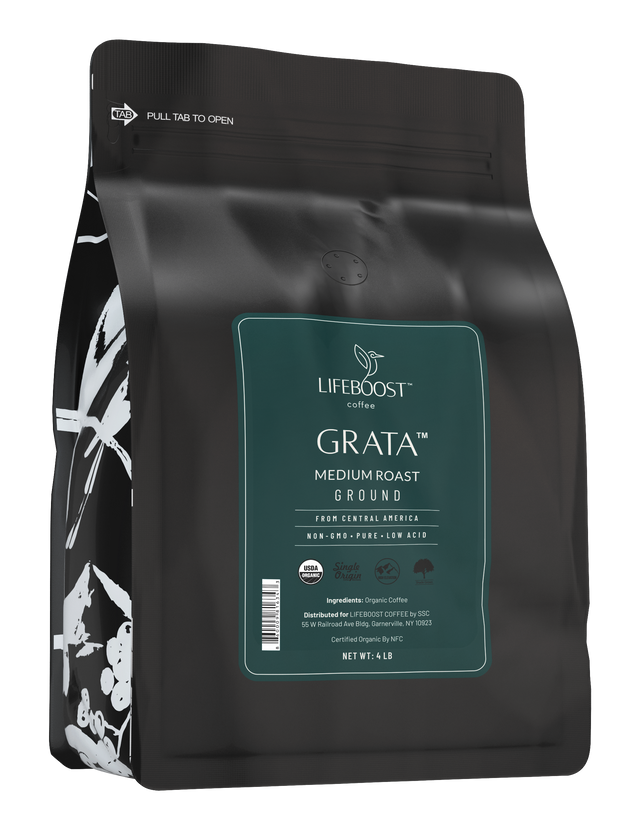 Grata Medium Roast - 4 Pound Bag - Lifeboost Coffee