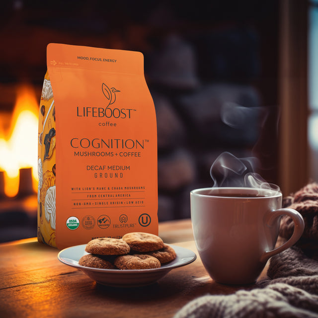 Decaf Cognition Mushroom coffee - Lifeboost Coffee