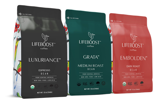 Signature Bundle - Medium, Dark, & Espresso Roasts - Lifeboost Coffee