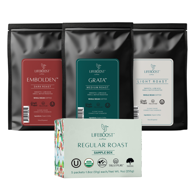 Regular roast Sample Pack - Lifeboost Coffee