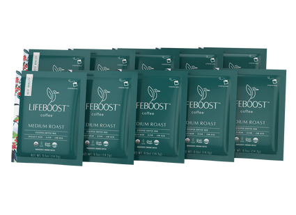 6x Medium Roast Lifeboost Go Bags -10 bags - Lifeboost Coffee
