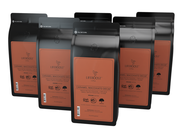 6x Caramel Macchiato Decaf - Lifeboost Coffee