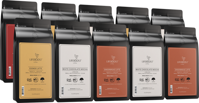 Pure Flavor Holiday Flavored Coffee Bundle Lifeboost Coffee