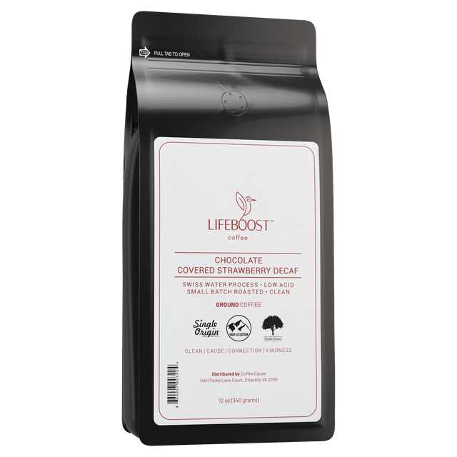 Chocolate Covered Strawberry Decaf - Lifeboost Coffee